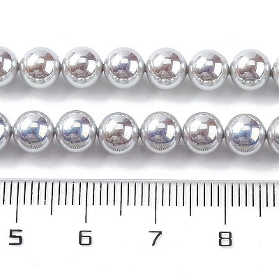 УФ-покрытие перламутровые стеклянные жемчужные бусины нити GLAA-F128-01A-T12-1