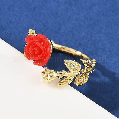 Манжеты из цветочной смолы RJEW-P155-01B-G-1