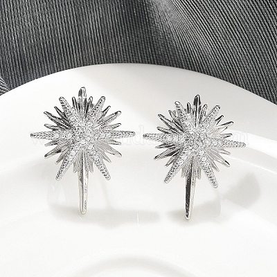 Серьги-гвоздики из циркония KK-B124-13P-1