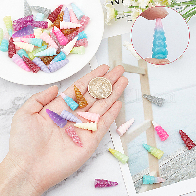 Shop SUNNYCLUE 64Pcs 16 Colors Unicorn Resin Cabochon Colorful Unicorn  Spiral Horn Slime Charms Glitter Powder Mini 3D Cabochons Bulk for DIY  Jewelry Making Scrapbooking Embellishments Crafts Supplies for Jewelry  Making 