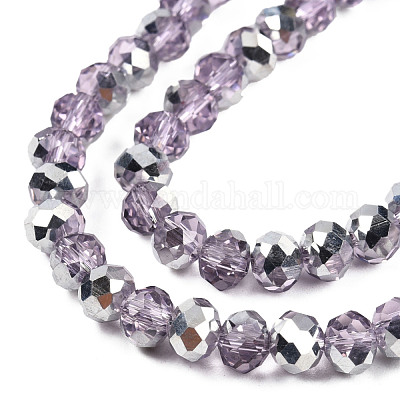 Гальванизируйте прозрачное стекло бисер нитей EGLA-A034-T6mm-M27-1