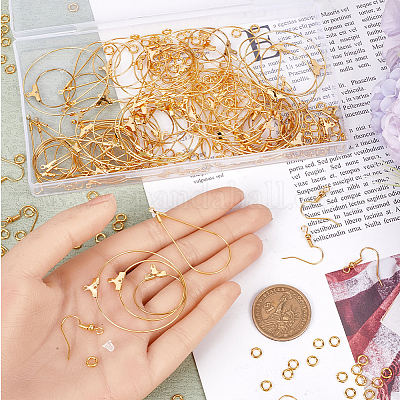 Набор для самостоятельного изготовления латунных сережек-капель и колец KK-SP0002-10A-1