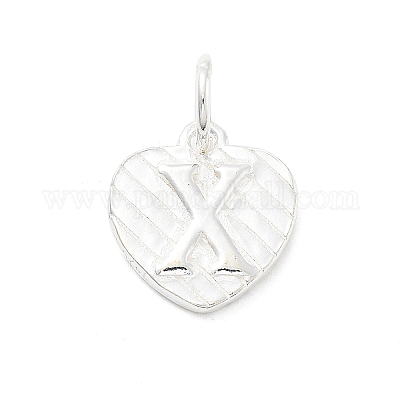 925 серебряное сердце с заглавными буквами STER-S009-13X-S-1