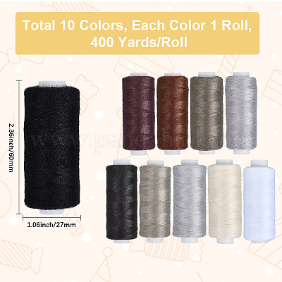 10 шт. нитки швейные полиэстеровые 10-х цветов SENE-CY0001-05A-1