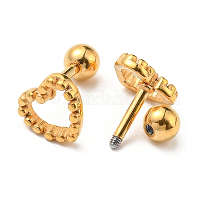 Серьги-гвоздики из нержавеющей стали 304 с ионным покрытием (IP) EJEW-Z034-09G-1