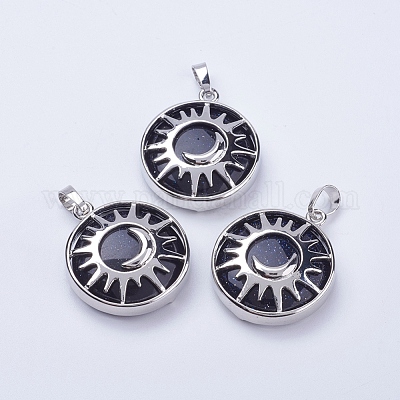 Синтетический синий авантюрин подвески G-K234-B06-1