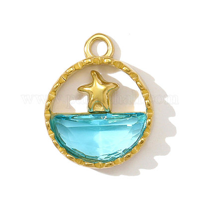 Подвески из нержавеющей стали 304 с фианитами STAS-OY005-49G-1