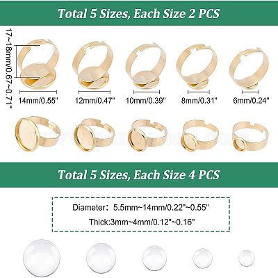 Набор для самостоятельного изготовления плоских круглых колец DIY-UN0003-45-1