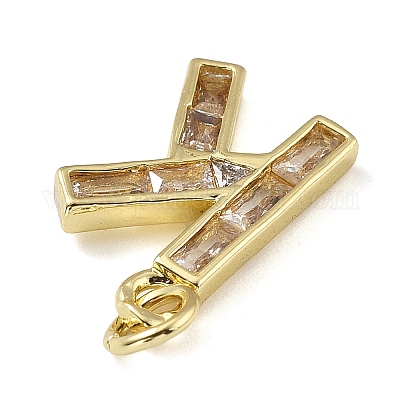 Латунные микро проложить кубического циркония подвески KK-V014-01G-11-1