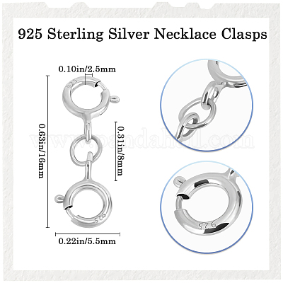 8 шт. 925 двойных пружинных кольца из стерлингового серебра STER-BBC0007-52-1