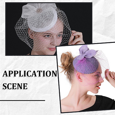 3 шт. 3-цветная атласная имитация льна основа для шляпы-вуальщика для шляпного магазина&nbsp;AJEW-GF0010-82-1