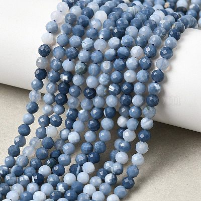 Натуральные синие опаловые бусы&nbsp;G-P603-C-4mm-04-1