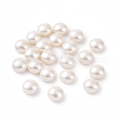 シェルパール片穴ビーズ 半円 ホワイト 10x6mm 穴：1mmの通販