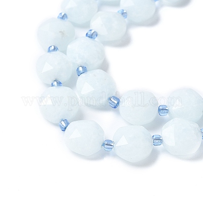 Нити бусин из натурального окрашенного кварца G-C116-A89-01-1