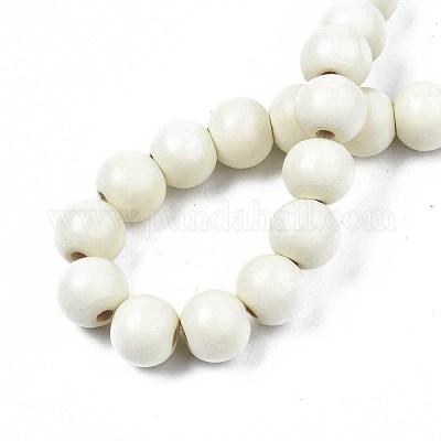 Расписные бусины из натурального дерева&nbsp;WOOD-S053-54N-1