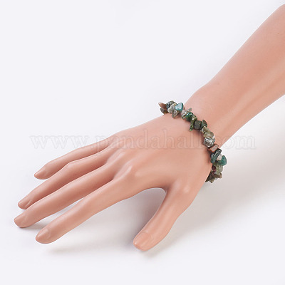 Природных драгоценных камней браслеты простирания BJEW-JB03681-03-1