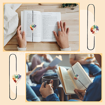 Ahademaker 4шт 2 стильные эластичные закладки AJEW-GA0004-86-1