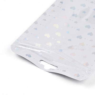 Прямоугольные лазерные пластиковые подарочные пакеты Инь-Янь с застежкой-молнией X1-OPP-E004-01B-C02-1