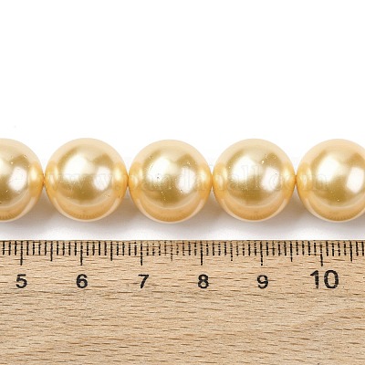 Гальванические оболочки жемчужные бусы пряди BSHE-G041-14mm-01-1