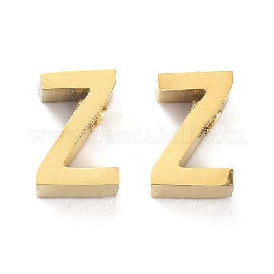 Wholesale Ion Plating(IP) 304 Stainless Steel Alphabet Charms