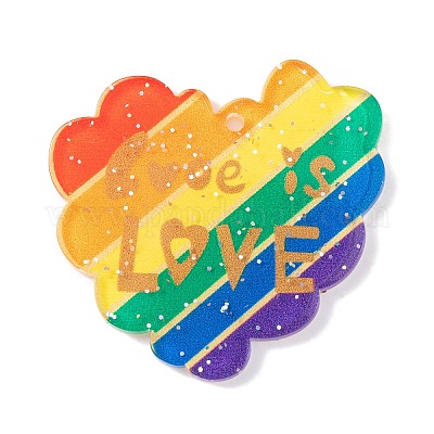 Акриловые подвески на тему радуги&nbsp;MACR-U003-01A-1