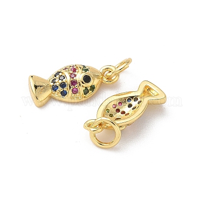 Латунные микро проложить кубического циркония подвески KK-D502-26L-G-1