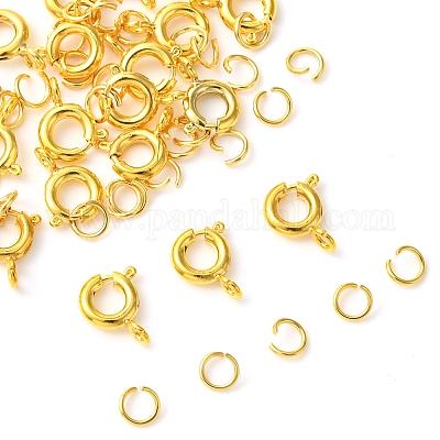 Латунная застежка пружинного кольца KK-FS0001-50G-1