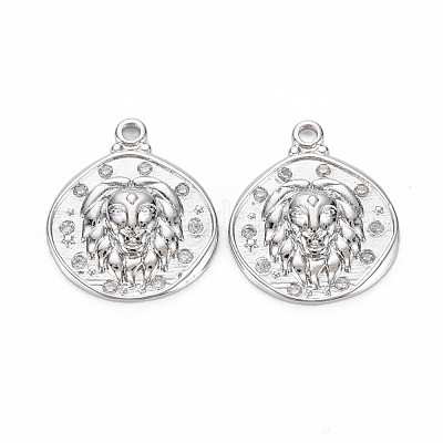 Латунные микропаве прозрачные подвески с фианитом KK-S356-766B-1