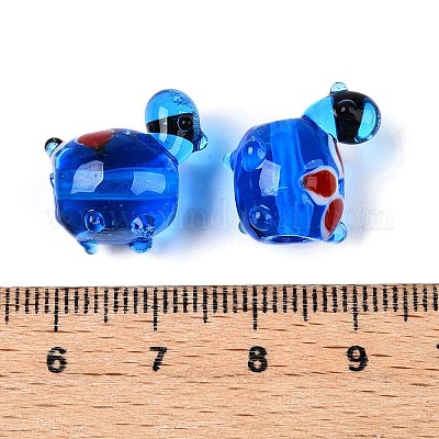 Бусы лэмпворк ручной работы LAMP-N024-36C-1