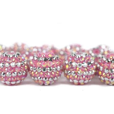 Бусины со стразами из смолы RESI-TAC0004-28D-1