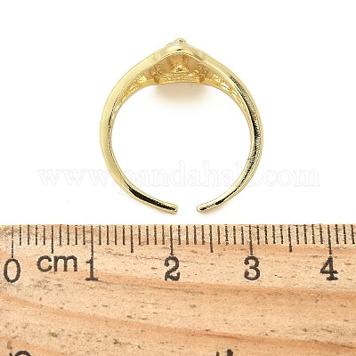 Латунь манжеты кольца RJEW-P149-01C-G-1