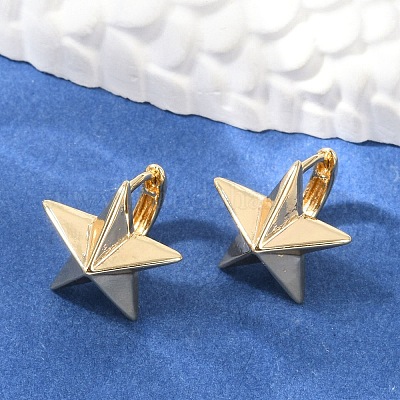 Латунные серьги обруча EJEW-Q016-10G-1