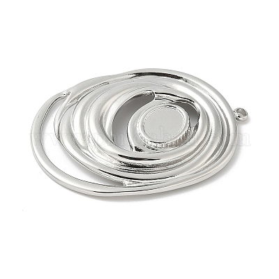 Оправы для подвесок из нержавеющей стали 304 в виде кабошонов&nbsp;LS-STAS-L293-01P-1