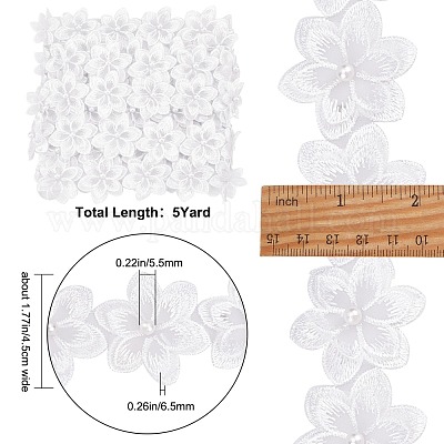 5 ярд органзы кружево вышивка аксессуары для костюма DIY-GF0005-18C-1
