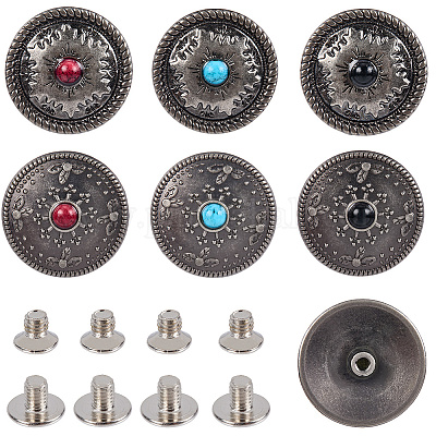 12 комплект 2-х стилей декоративных заклепок из сплава BUTT-CP0001-07A-1