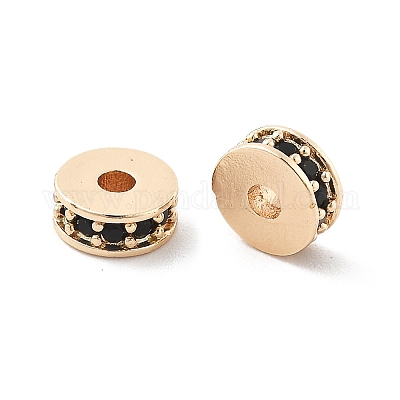 Латунные микро проложить кубического циркония бусы KK-R216-14KCG-02-1