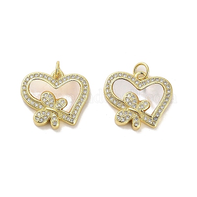 Латунные микропаве прозрачные подвески с фианитом KK-K365-04C-G-1