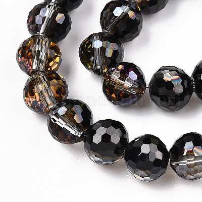 Прозрачные гальванические стеклянные бусины EGLA-TAC0003-04K-1