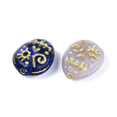 Череп стеклянные бусы GLAA-T025-53M-01-1