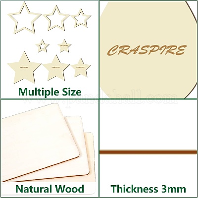 8 шт. 8 стильных деревянных кольца-кольца макраме для изготовления поделок DIY-WH0545-005-1