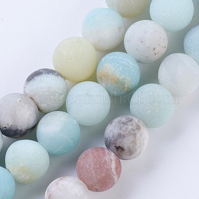 1Strand 15.5" Natural Amazonite Round Bead Strands 6mm 8mm Hole:1mm 