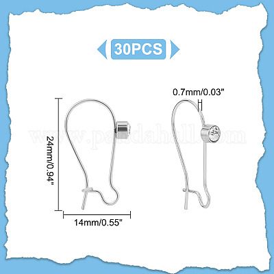 30 шт. фурнитура для сережек-колец из нержавеющей стали 304 STAS-UN0049-86-1