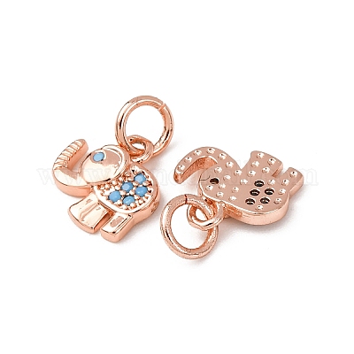 Латунные микро проложить кубического циркония подвески ZIRC-E124-68RG-1-1