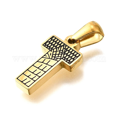 Подвески из нержавеющей стали 304 золотистого цвета STAS-K300-01G-T-1