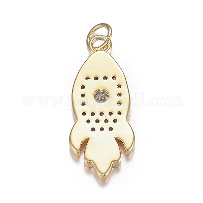 Кулоны из латуни с прозрачным фианитом ZIRC-F120-083G-1