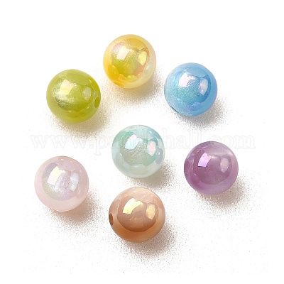 76 шт. бусины из искусственной смолы с эффектом кошачьего глаза RESI-Z041-03-1