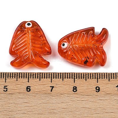 Прозрачные стеклянные эмалевые бусины LAMP-U004-06Q-1