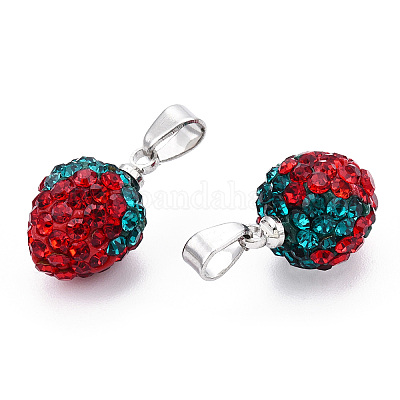 Полимерная глина стразами подвески RB-S055-39G-A-1