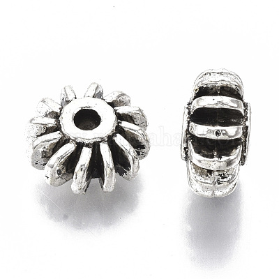 Сплавочные овальные бусины тибетского стиля  TIBE-S320-102AS-LF-1