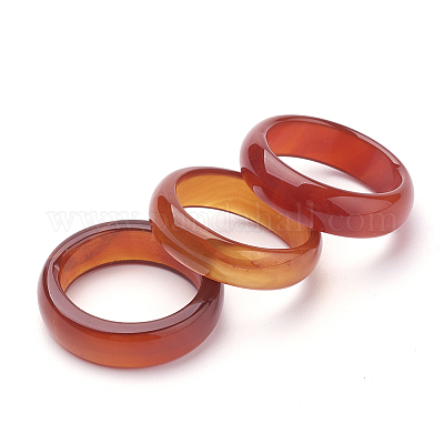 19 リング セット 多色　瑪瑙 天然瑪瑙指輪 染め＆加熱 シエナ 6mm サイズ6~12（16~22mm）の通販